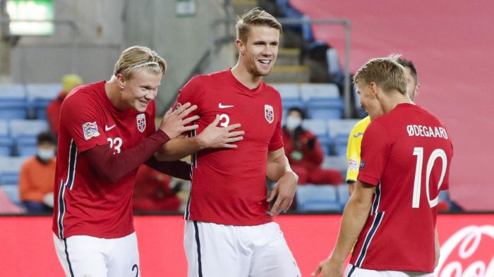 Erling Haaland mengubah nama di jersey tim Norwegia